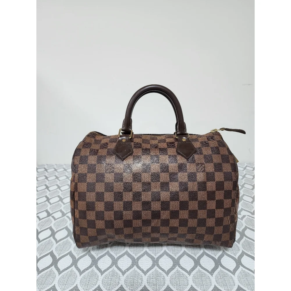 LOUIS VUITTON DAMIER EBENE SPEEDY 30 Brown